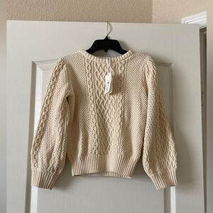 HOPE & HENRY 💯% organic cotton Cable Knit sweater